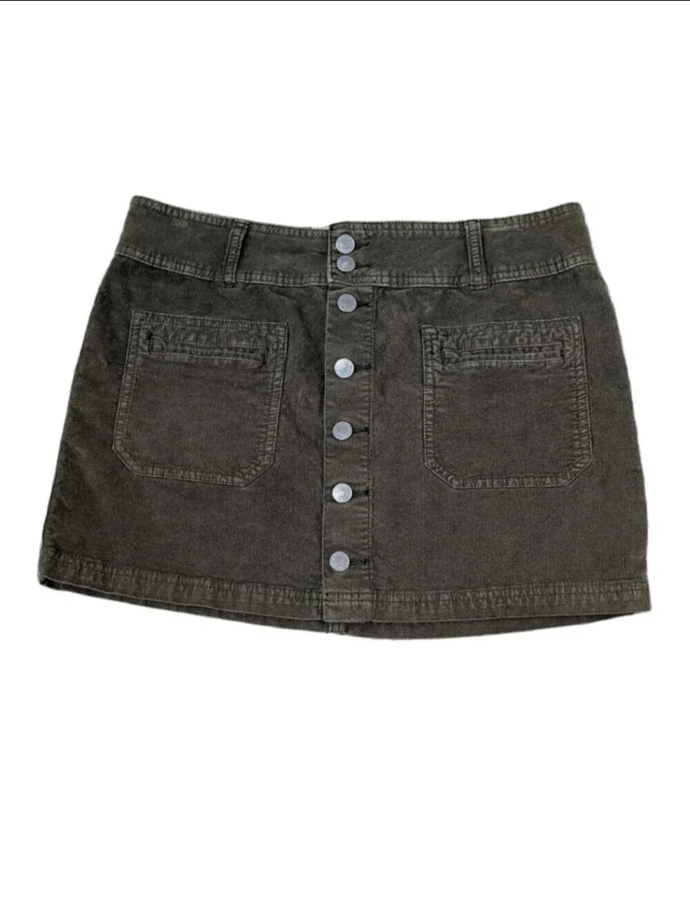We the Free Button-Front Corduroy Mini Skirt